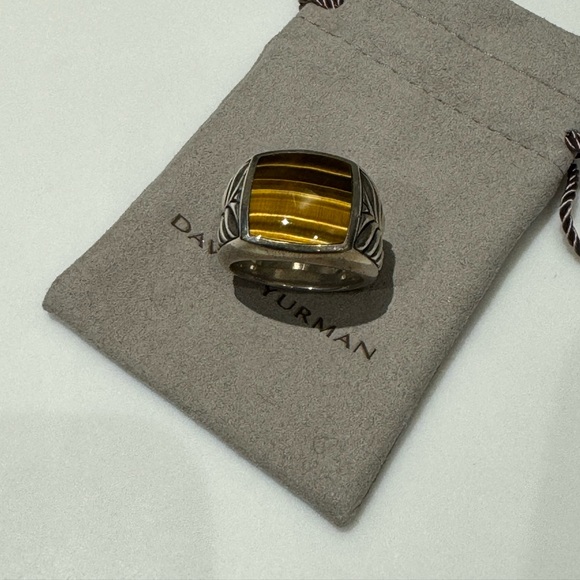 David Yurman Tigers Eye Signet Ring - Siz 10 - Picture 2 of 8